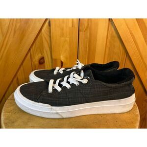 Roxy Surf Shoes Womens 9 Sneakers Black Textured Fabric